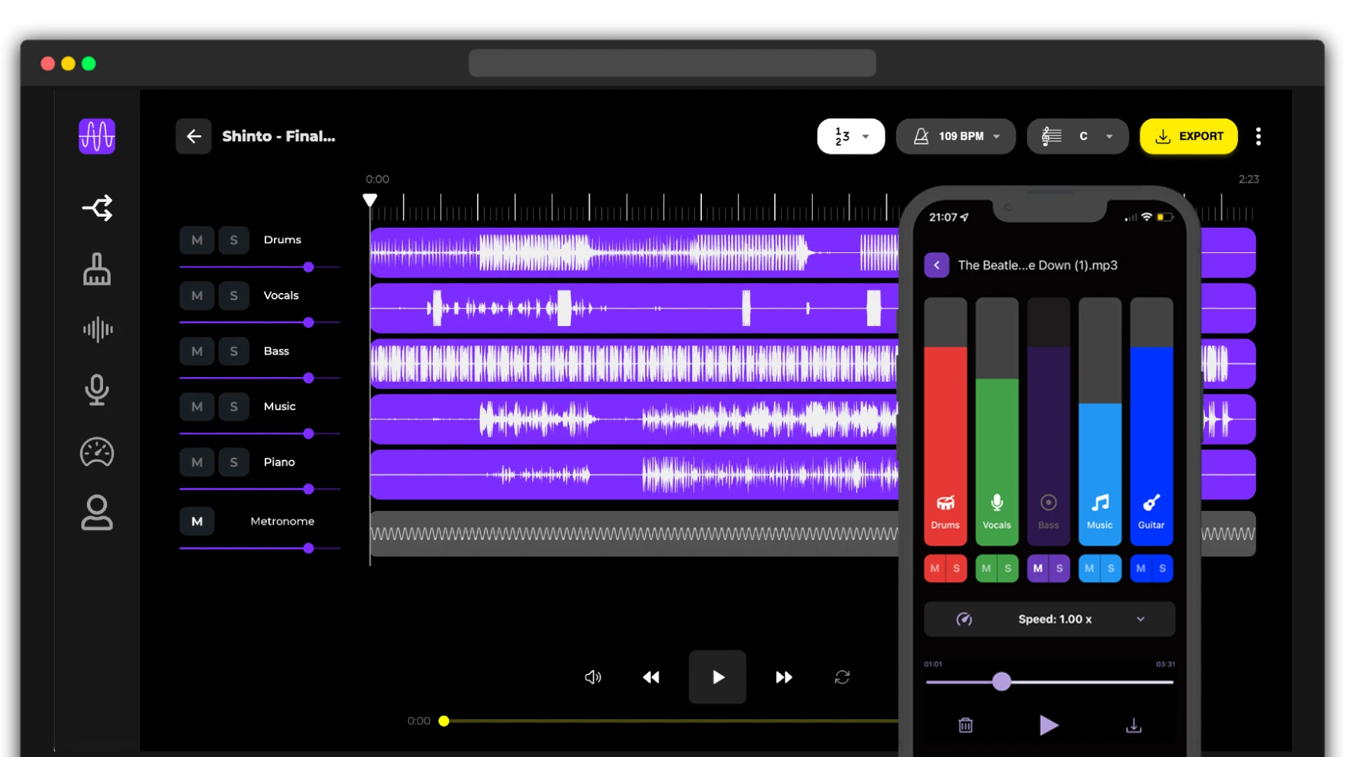 mikrotakt.app vocal remover